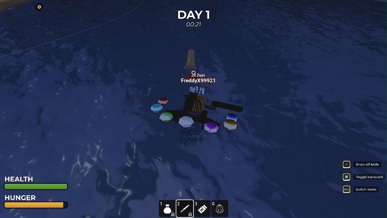 I played Stranded on a raft for 50 days. Episode 1