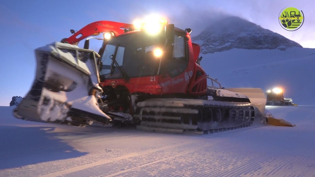 XXL Einsatz der Pistenraupen • 5x PistenBully 600 • Kässbohrer • Pistenraupe • Hintertuxer Gletscher