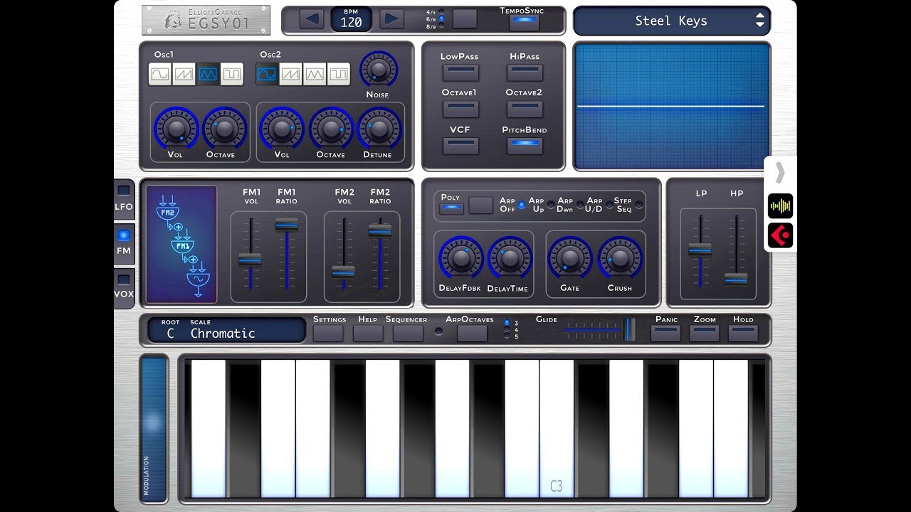 EGSY01 Analog Synth PRO - Demo & Composing with Cubasis for the iPad