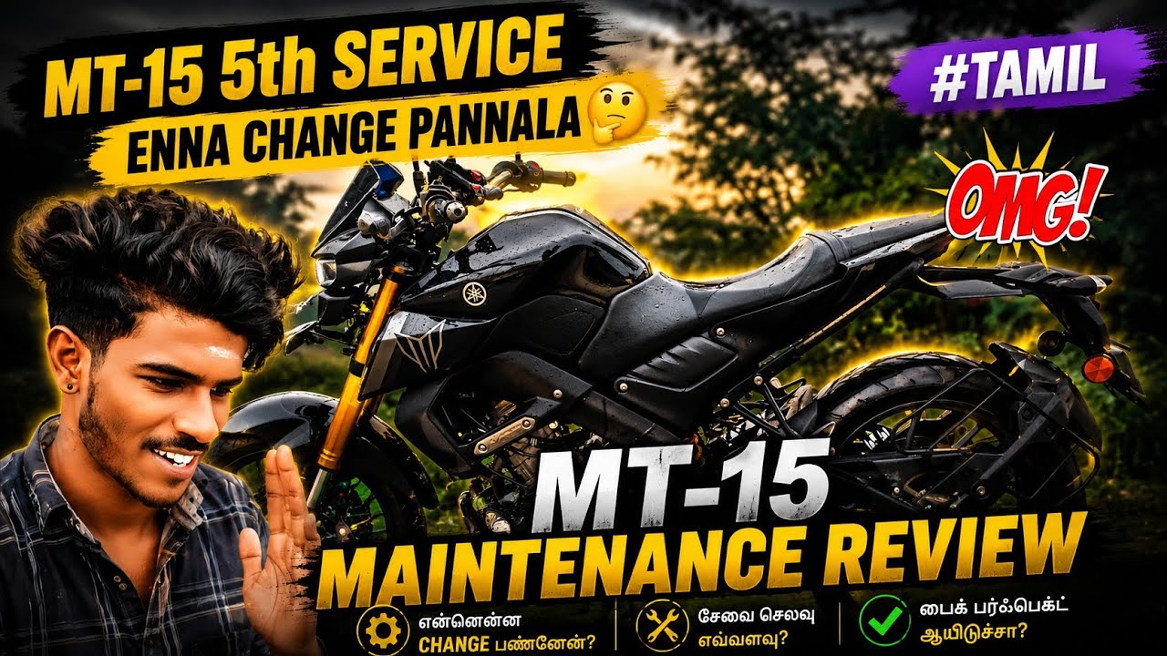 MT-15 5th Service Enna Change Pannala STF😈|MT-15 Manitenance❤️‍🔥|Middle Class Boy Life❤️‍🩹|tamil