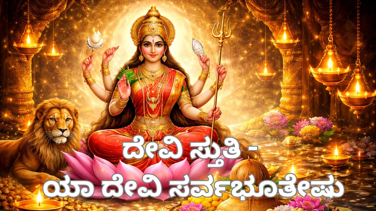 ಯಾ ದೇವೀ ಸರ್ವಭೂತೇಷು ವಿಷ್ಣುಮಾಯೇತಿ ಶಬ್ದಿತಾ | ಶಕ್ತಿದಾಯಕ ದೇವಿ ಮಂತ್ರ | Kannada