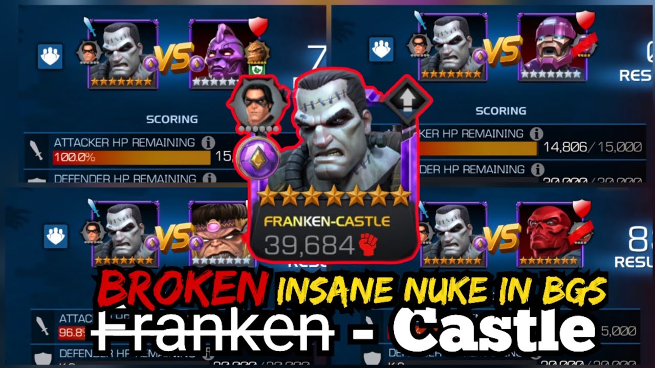 Franken-Castle is Broken in Bgs | 52K+ Pts | Meta Defenders will Cry | Insane Nuke 💥💥💥💥