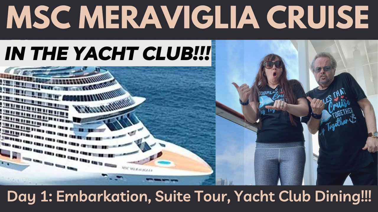 MSC Meraviglia Yacht Club Cruise (Vlog Day 1) Embarkation, Deluxe Suite Balcony Cabin Tour & Dining!
