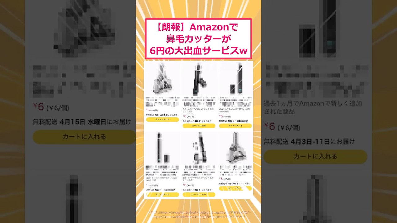 【2ch面白いスレ】【朗報】Amazonで鼻毛カッターが6円の大出血サービスwww #2ch #2ch面白いスレ