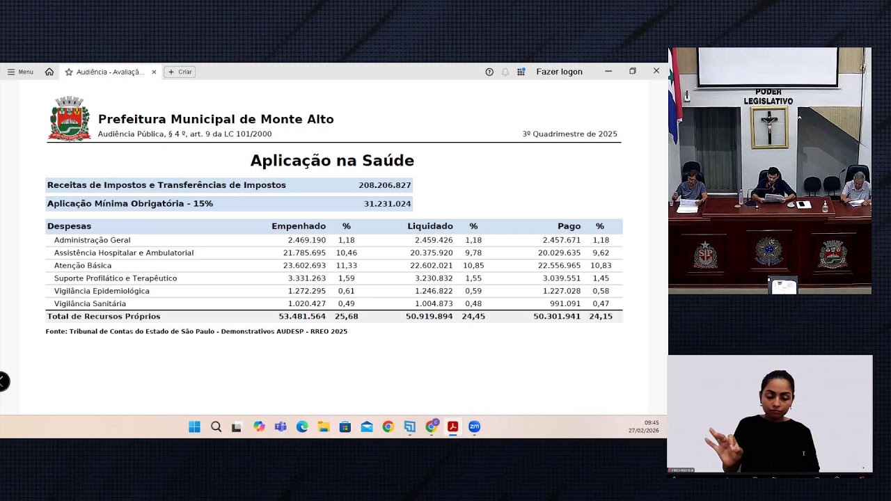 Audiência Pública - Finanças