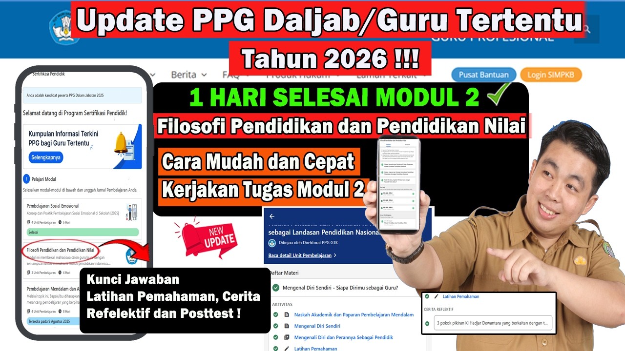 LANJUT MODUL 2 FPPN !!! PANDUAN MUDAH & CEPAT MENGERJAKAN MODUL 2 FPPN PPG TAHAP 1 TAHUN 2026 !!!