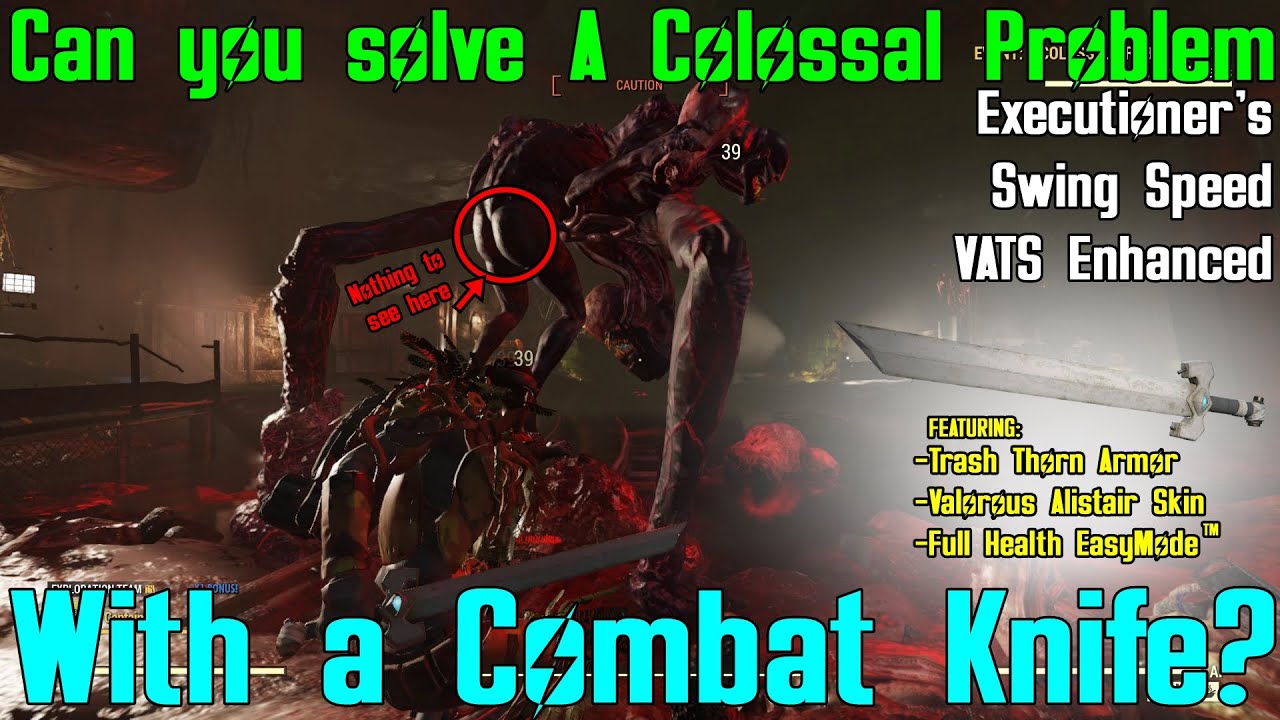 Fallout 76: Can you solve A Colossal Problem With a Combat Knife?