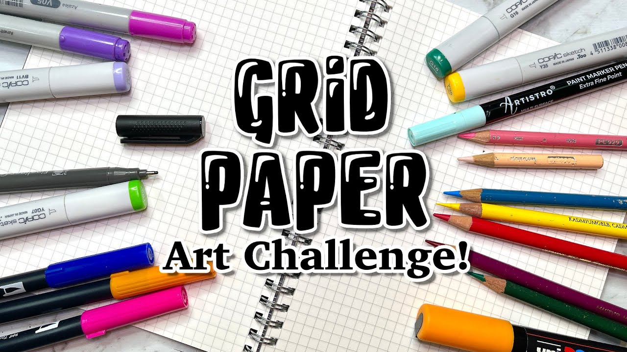 DRAWING on GRAPH PAPER?! - Grid Paper Art Challenge