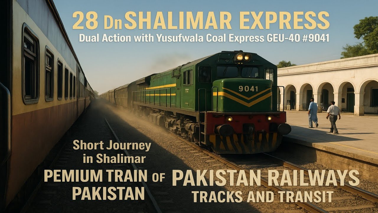 28 DN Shalimar Express departure from Khanpur || Dual action with coal train || Tracks and Transit 