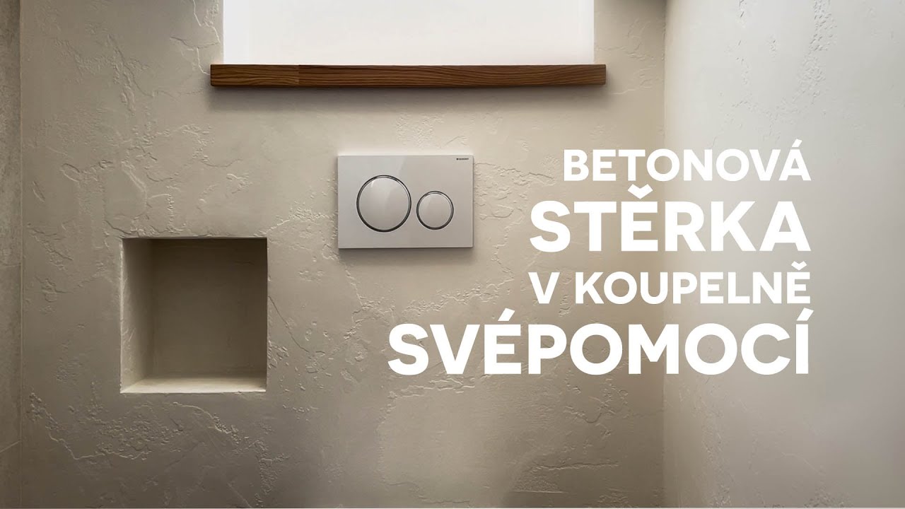 Betonová stěrka v koupelně svépomocí | Stěrkoland | #151 Stavba domu svépomocí