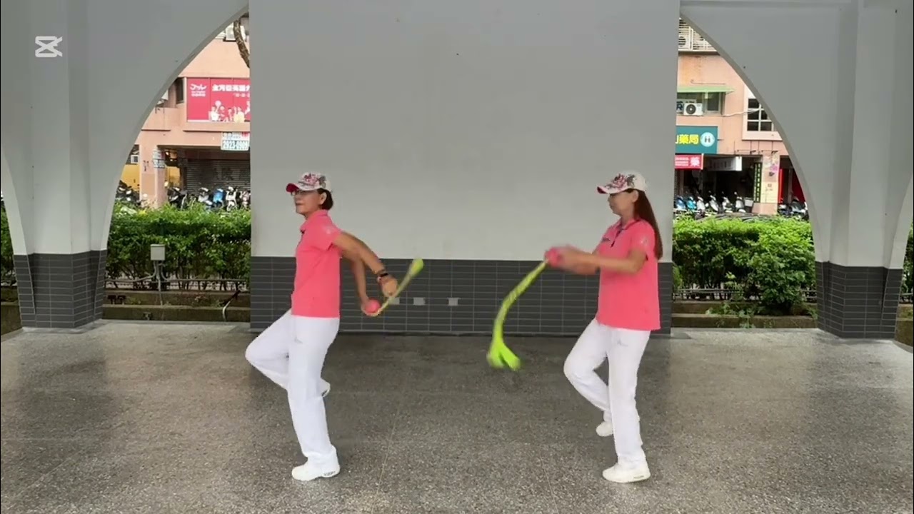 最炫民族風-柔樂球。創編/張淑貞、洪麗錦。演示/張淑貞、魏淑芬