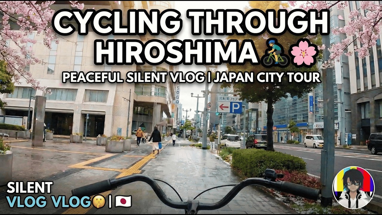 Cycling Through Hiroshima 🚴‍♂️🌸 | Peaceful Silent Vlog | Japan City Tour