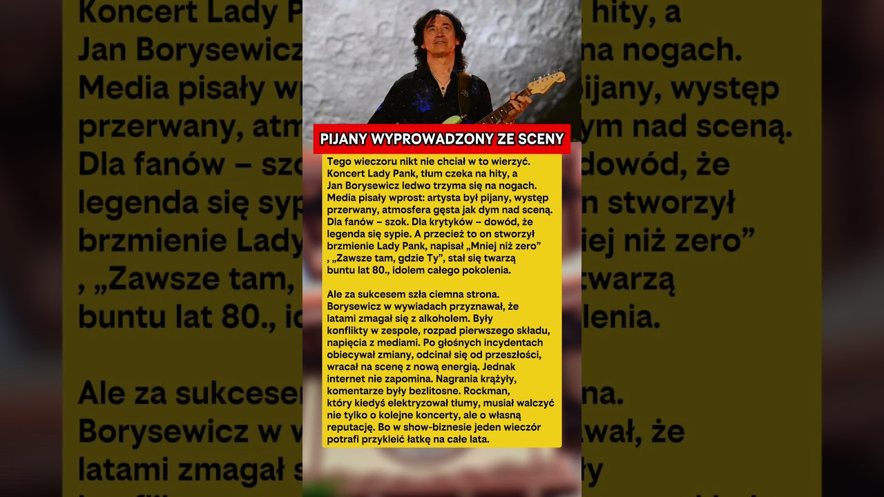 KIEDY LEGENDA STRACIŁA KONTROLĘ
