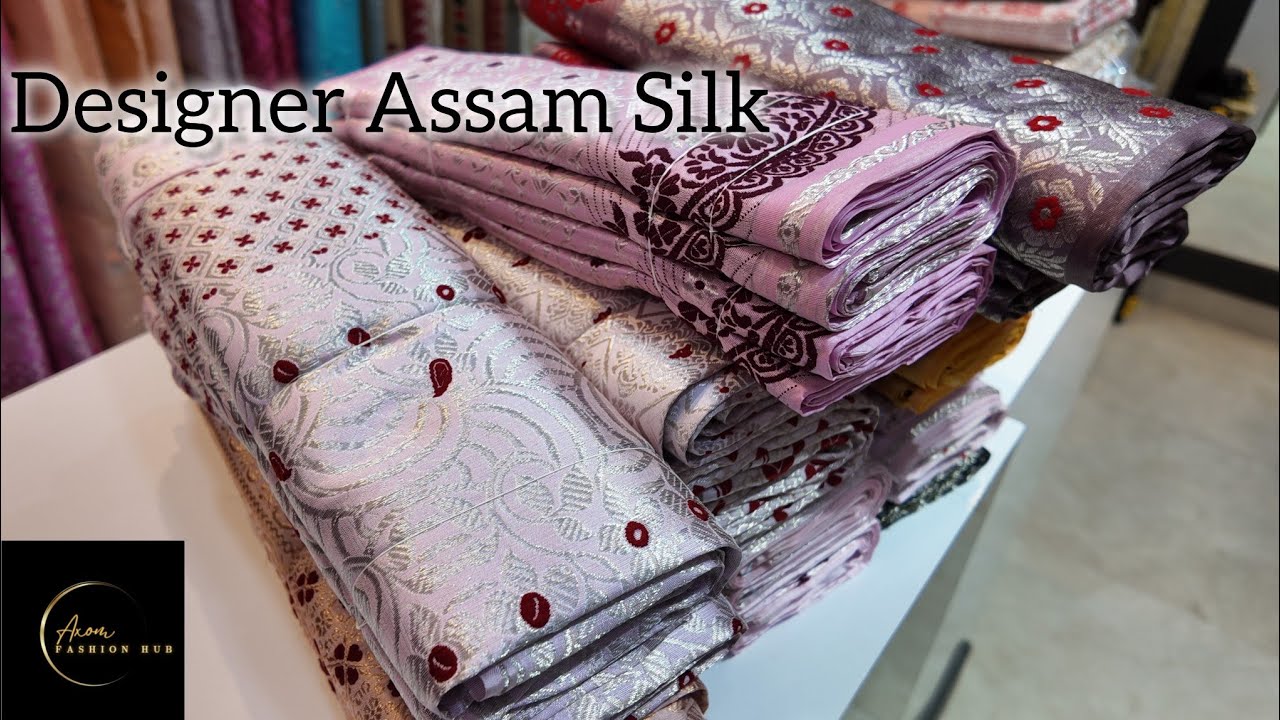 Designer Assam silk r logote Designer Organza kapur 🤩 Most Demanding