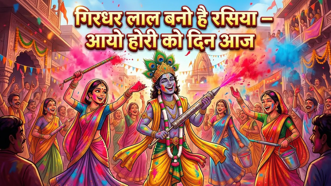 गिरधर लाल बनो है रसिया | आयो होरी को दिन आज |@BhaktiPath