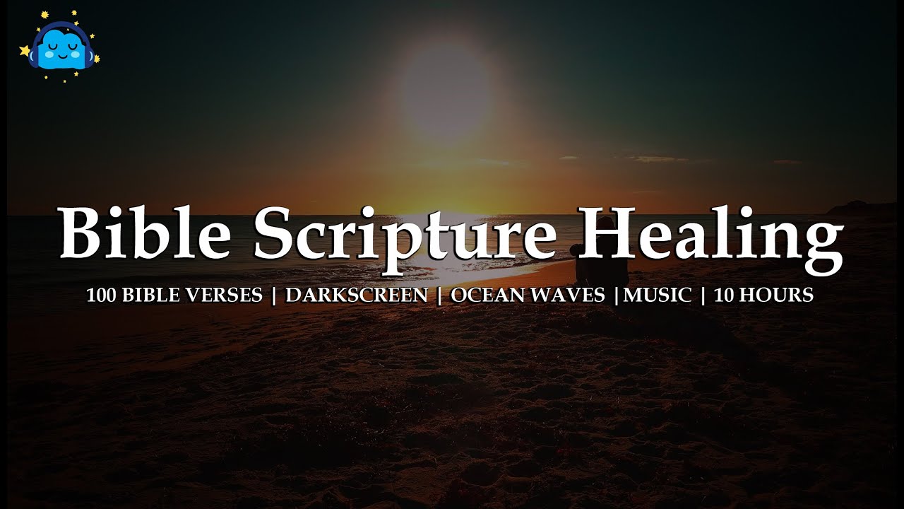  100+ HEALING Bible Verses | Dark Screen | Ocean Waves | Fall Asleep Fast