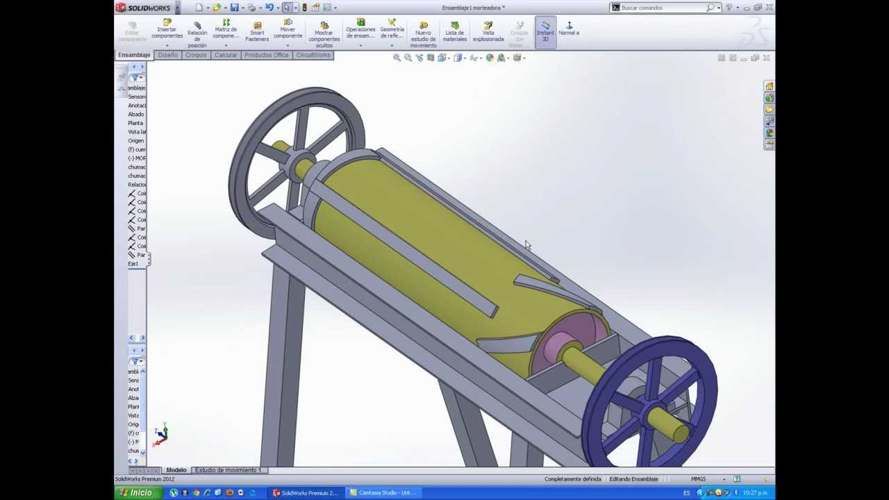 Ensamblaje solidworks morteadora