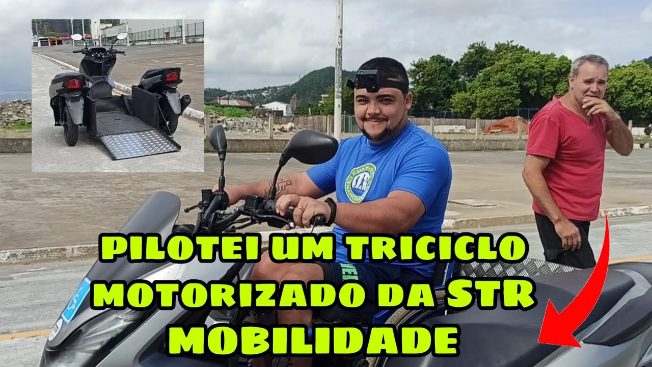 #cadeirante #triciclo #adptado cadeirante pilotando moto adaptada