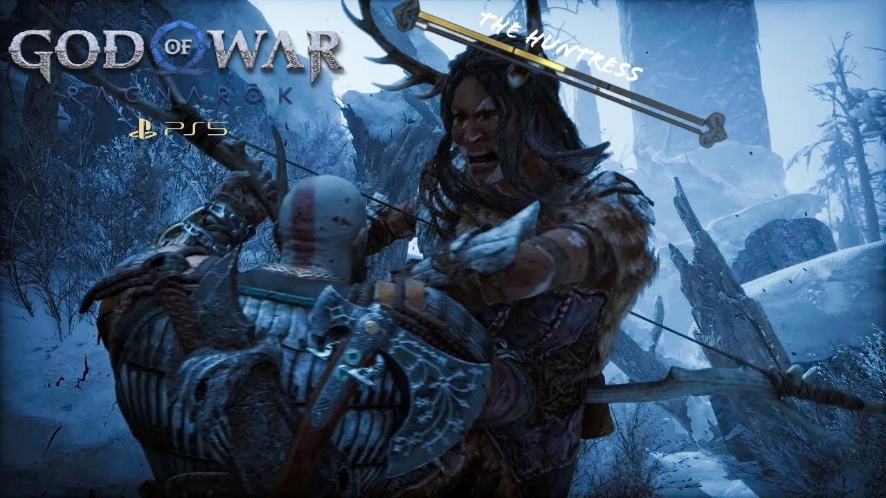 BATTLING THE HUNTRESS! Going to Sindri's House. God Of War Ragnarok Ep.2