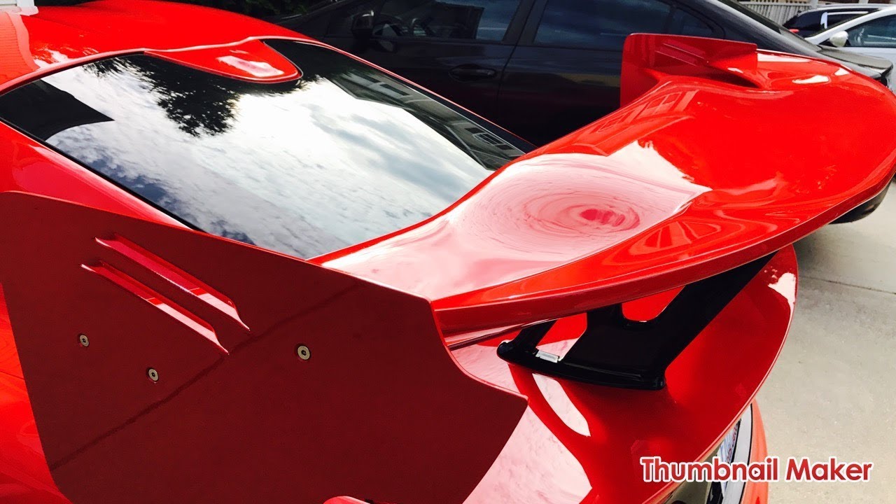 Install of a wing on 2017 Dodge Viper ACR Extreme