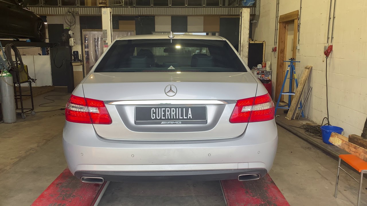 Mercedes E350 with mid muffler delete and dual Guerrilla Bypass