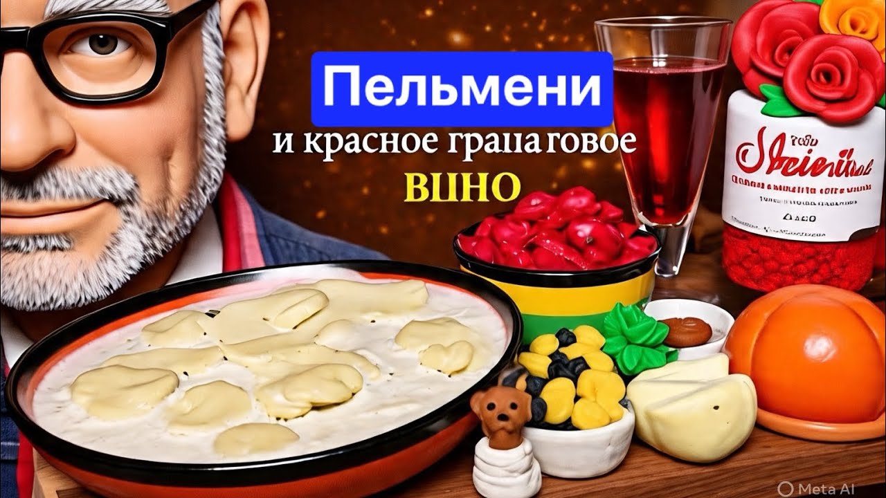 Пельмени 🥟 и красное гранатовое Вино 🍷! Арахис 🥜 и Кишмиш, Капуста 🥬 Пелюстка, Копчёный Сыр 🧀| АСМР