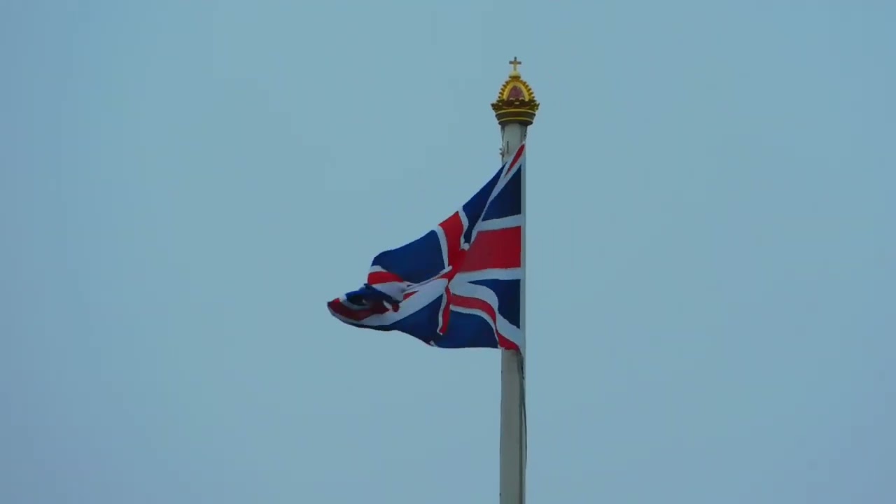 Union Jack over the Buckingham Palace