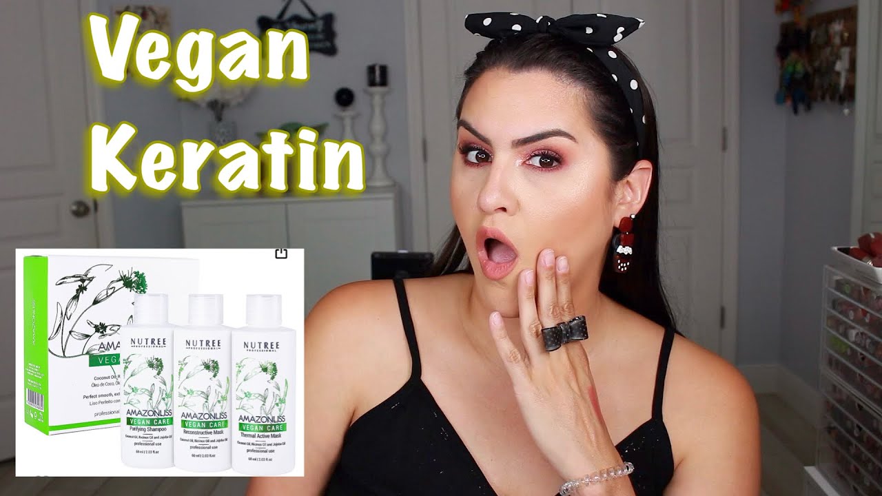 DIY AT HOME Vegan Keratin Treatment Review & Demo