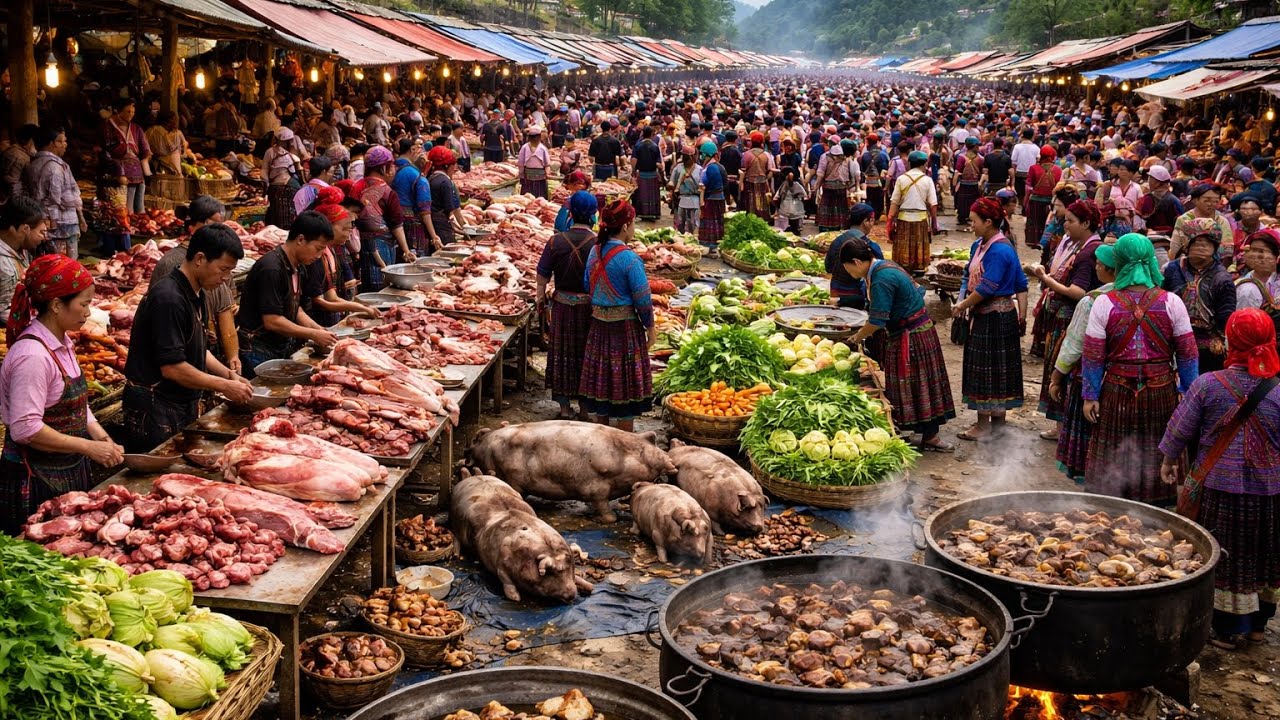 Chợ Phi&ecirc;n X&iacute;n Ch&eacute;ng | Thi&ecirc;n Đường Ẩm Thực & Đồ Rừng Qu&yacute; Hiếm / d&acirc;n v&ugrave;ng cao ,