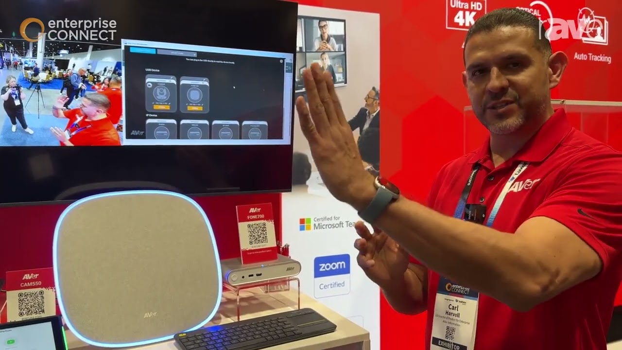 Enterprise Connect 2025: AVer Highlights New Updates for FONE700 Ceiling Speakerphone System