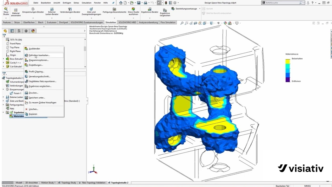Topologieoptimierung mit SOLIDWORKS Simulation