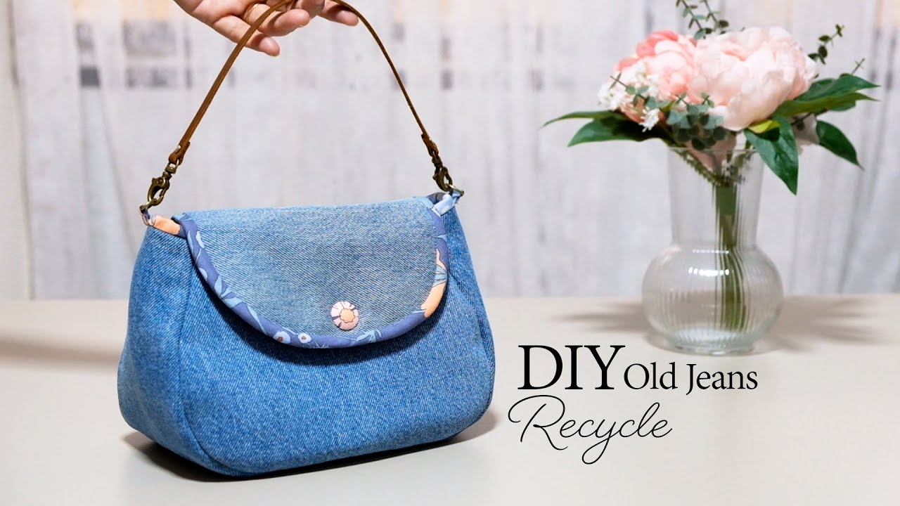 DIY old jeans recycle bag | Sewing | Tutorial (248)