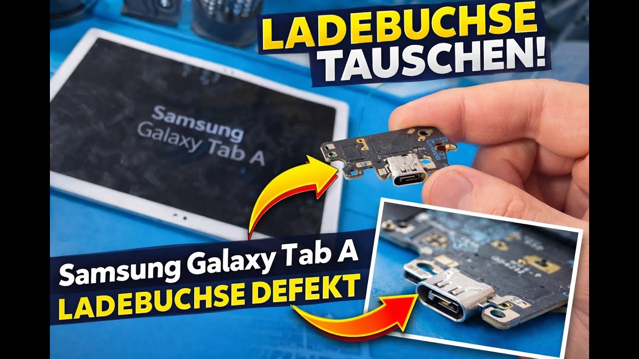 Samsung Galaxy Tab A7 – Ladebuchse tauschen | USB-C Reparatur Schritt für Schritt