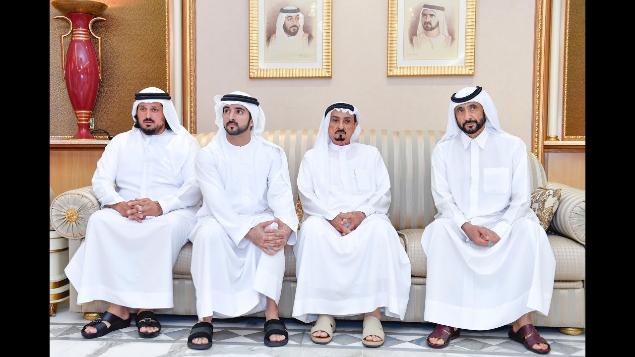 حكام عجمان والفجيرة ورأس الخيمة يقدمون واجب العزاء إلى حمدان بن محمد في وفاة منصور بن أحمد آل ثاني
