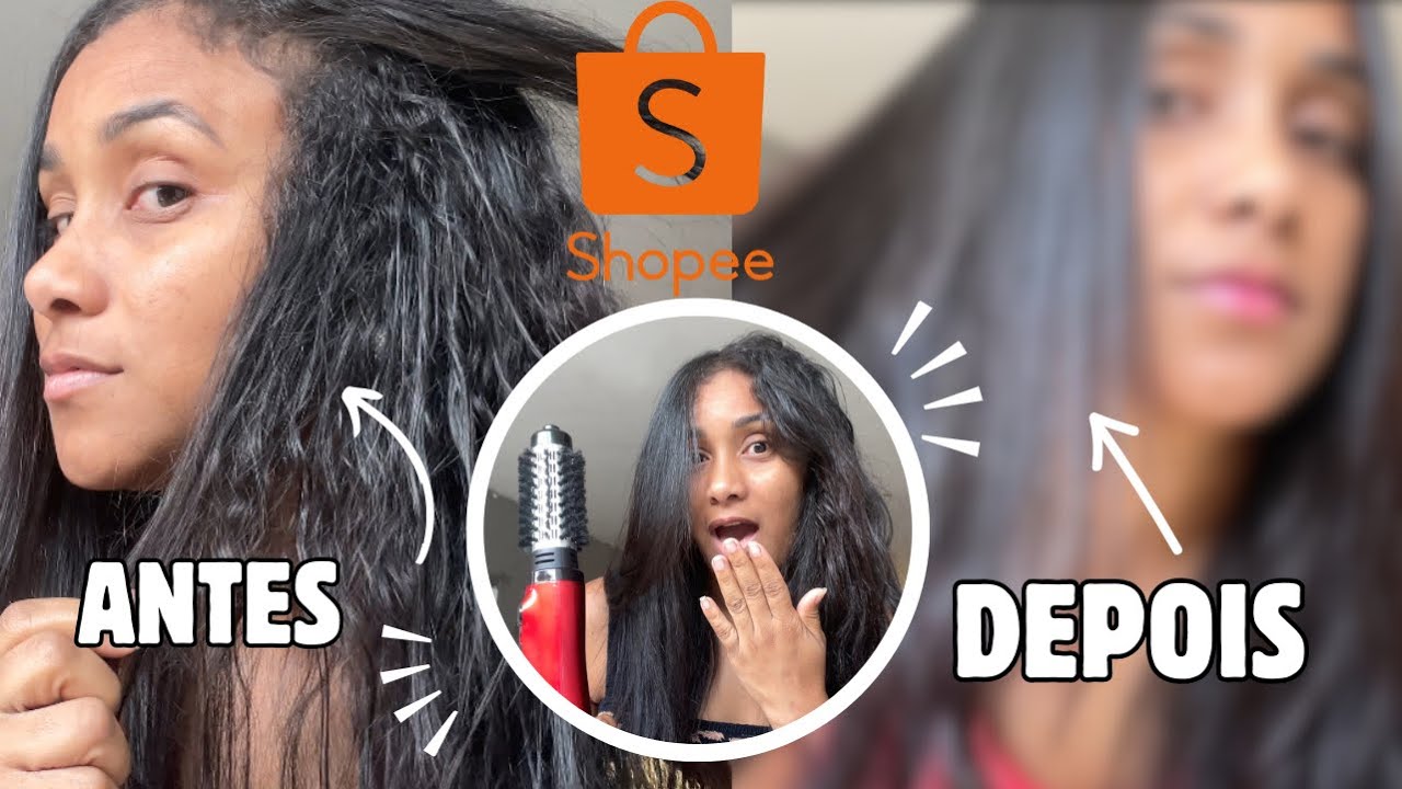  VLOG ESCOVA SECADORA ROTATIVA DA SHOPEE + MERCADO COM AS CRIANÇAS 