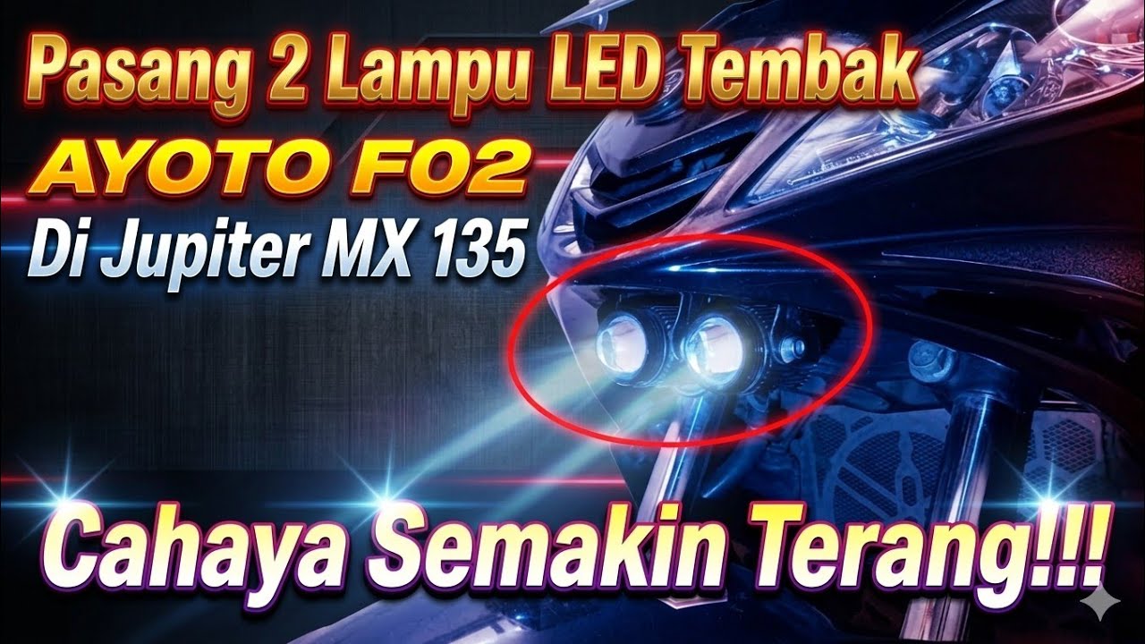 Cara Pasang Double Lampu Tembak (LED) di Jupiter MX 135 Old