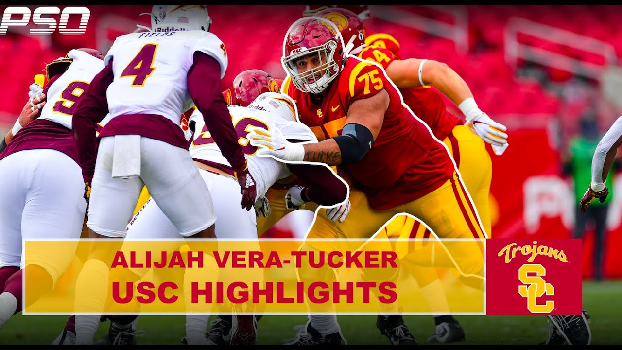 OT Alijah Vera-Tucker USC Highlights | New York Jets 2021 NFL Draft