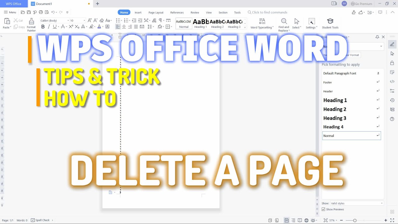 WPS Office Word How To Delete A Page
