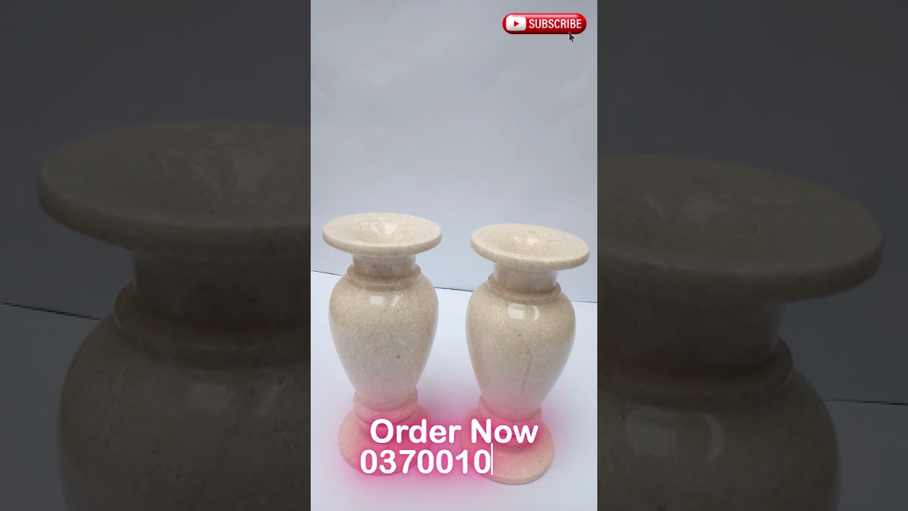 Marble Stone Flower Vase | Classic Art for Living Room | Onyx Marble Vase #shorts #marble #vase