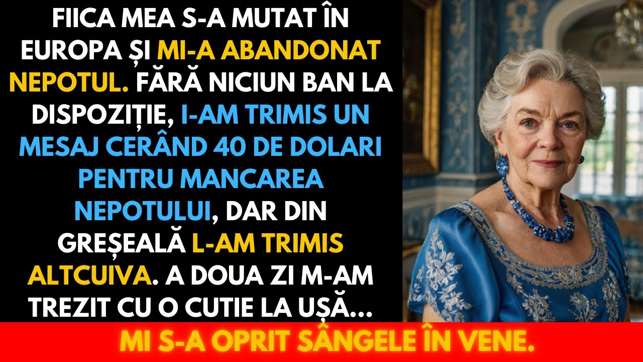 „Fiica mea s-a mutat în Europa și mi-a lăsat nepotul în grijă. Când am cerut 40 de dolari…”