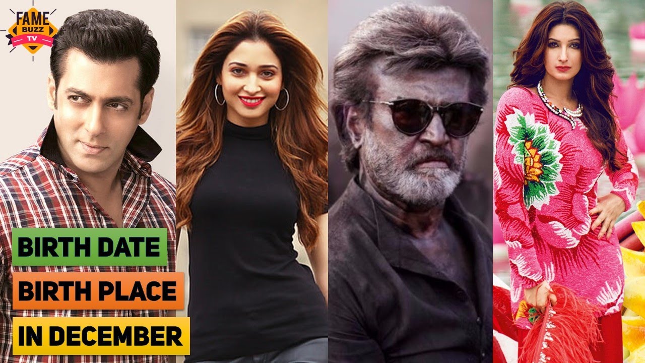 Indian Top 20 Celebrities Who Born in December | Birthdate | Birthplace |