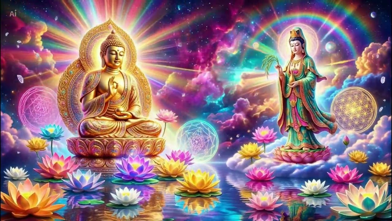 🙏 관세음보살 · 나무아미타불 | 마음이 편안해지는 염불 명상음악 | 힐링 불교음악 AI