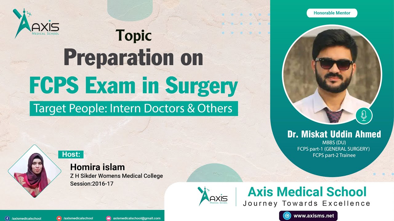 Preparation for surgery FCPS examination