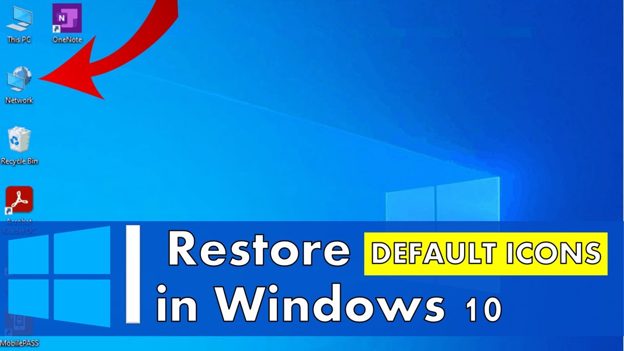Как восстановить значки по умолчанию в Windows 10