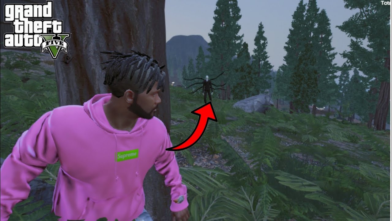 I Found SLENDERMAN In THE WOODS..!! ( GTA5 MODS)