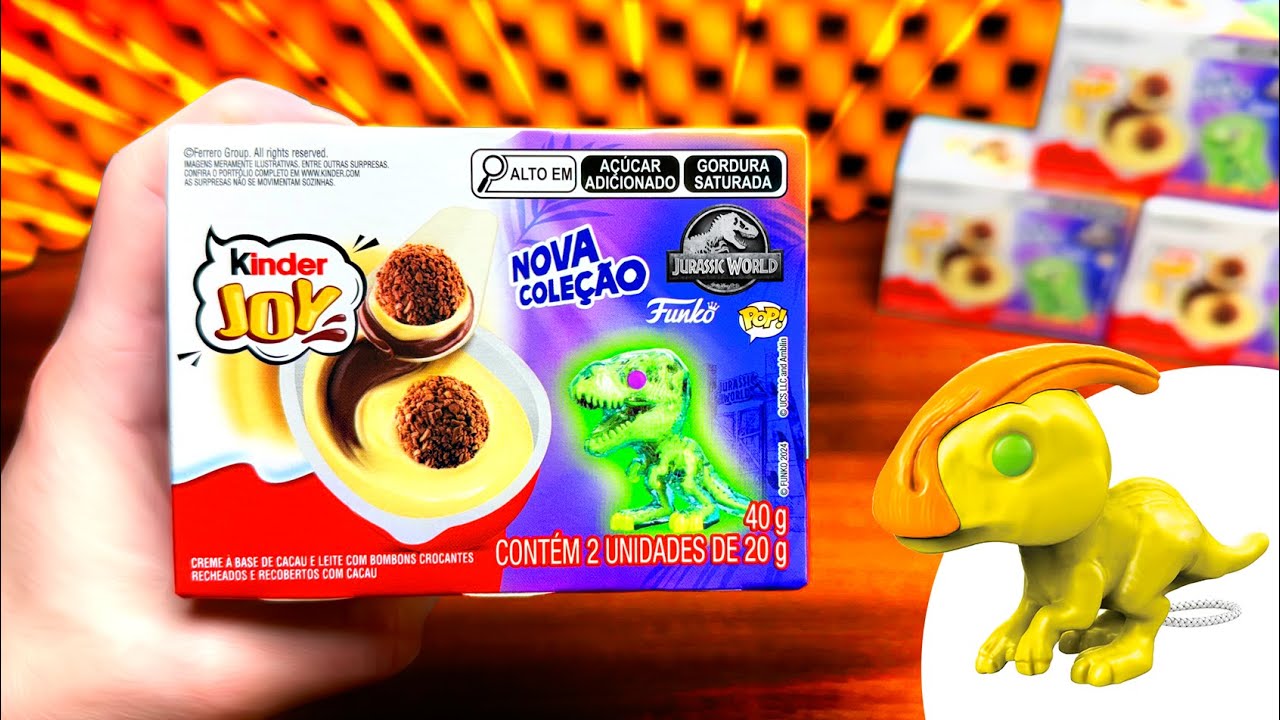 Em Busca do PARASSAUROLOFO! Kinder Joy Jurassic World Brasil