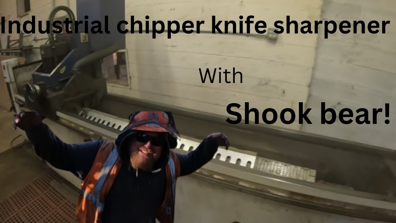 How we professionally sharpen chipper knives.