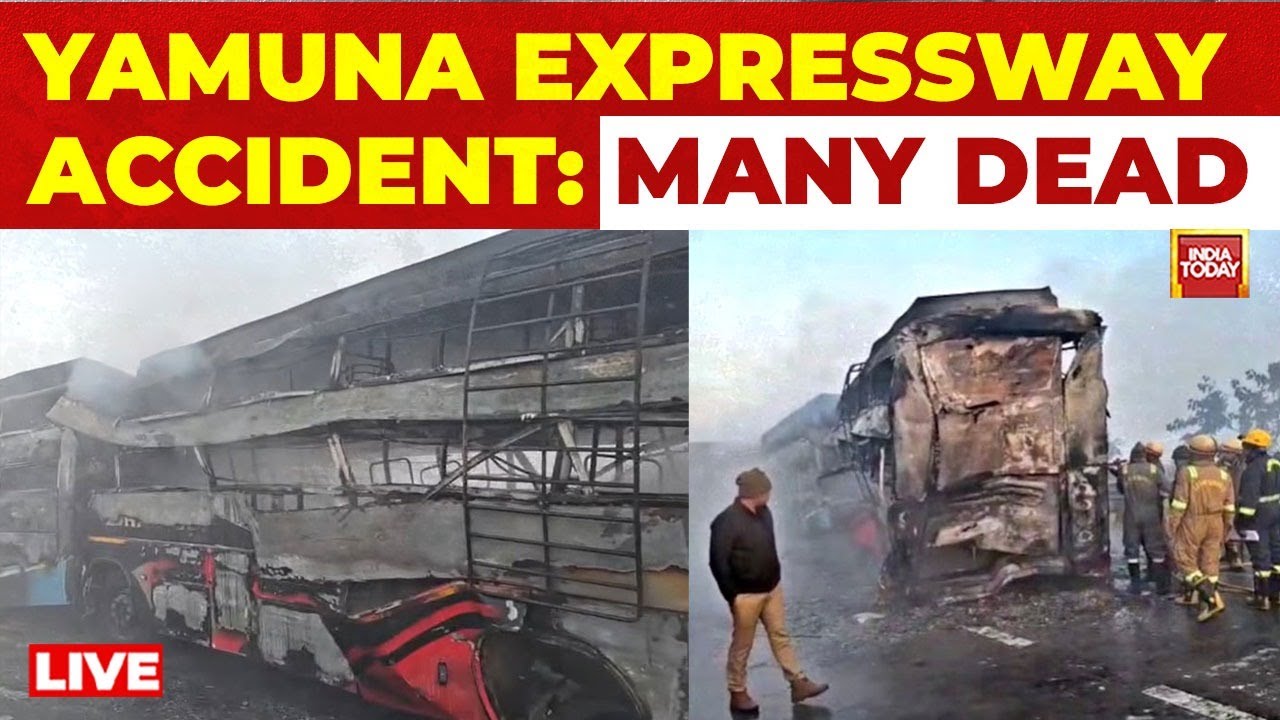 Yamuna Expressway Bus Accident LIVE: 10 Dead After Vehicles Collide Due To Fog On Yamuna Expressway