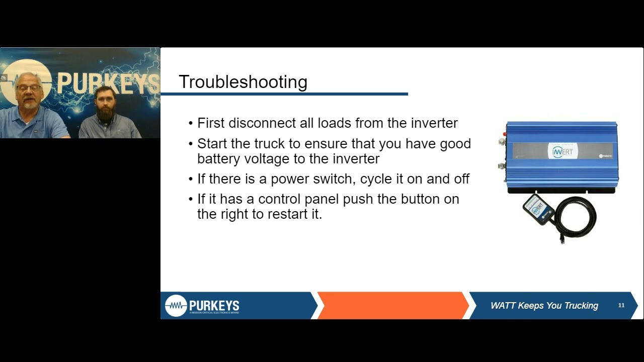Help Drivers Enjoy Inverters, while Also Protecting Fleet Vehicle Batteries Webinar - Purkeys