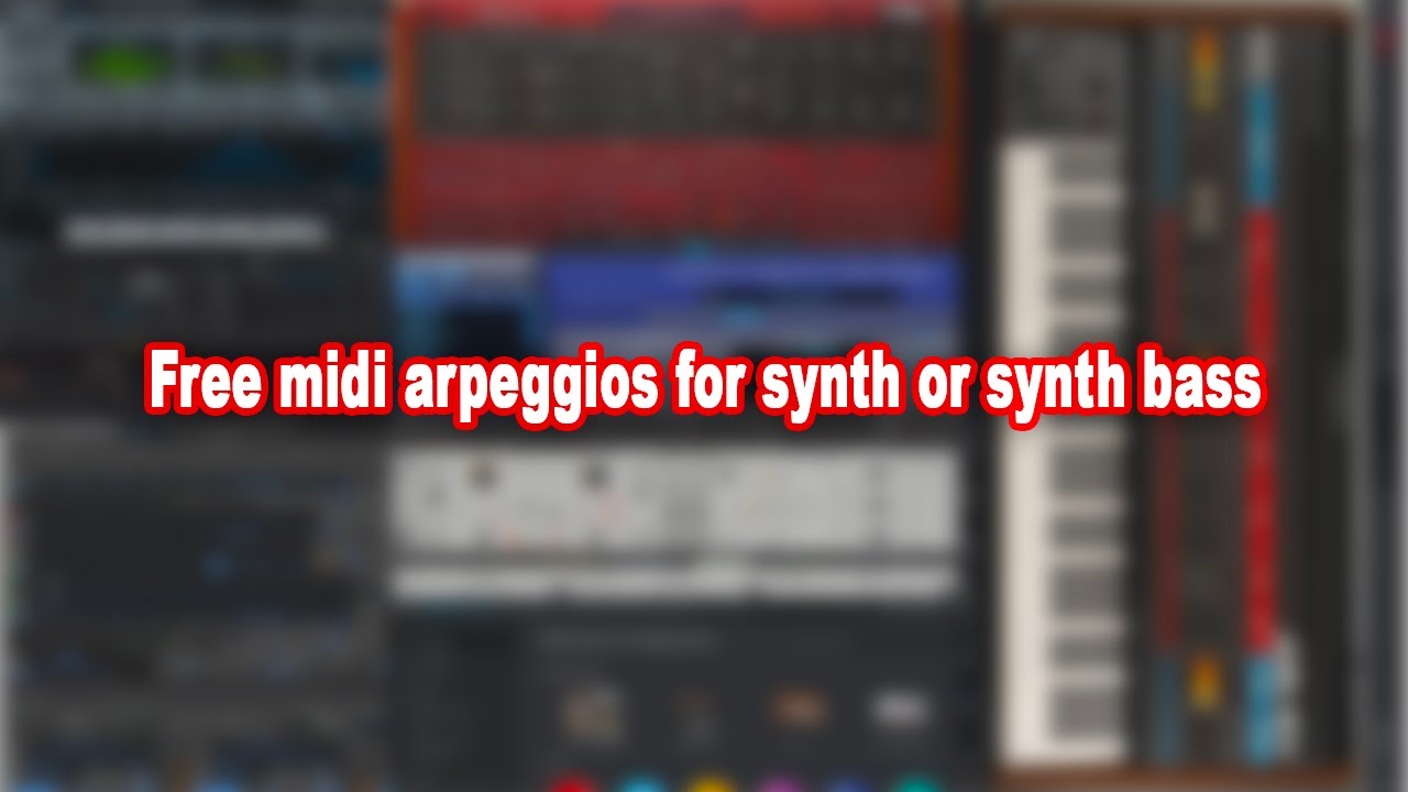 Free midi arpeggios for synth or synth bass Part I